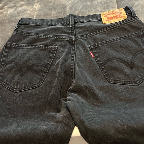 Mens 550 Levi Strauss Black Jeans 33 X 32 - Picture 6 of 7